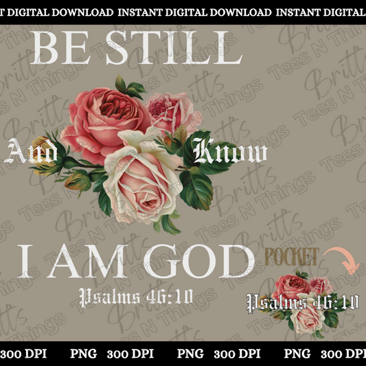 BE STILL PSALMS 46:10 PNG